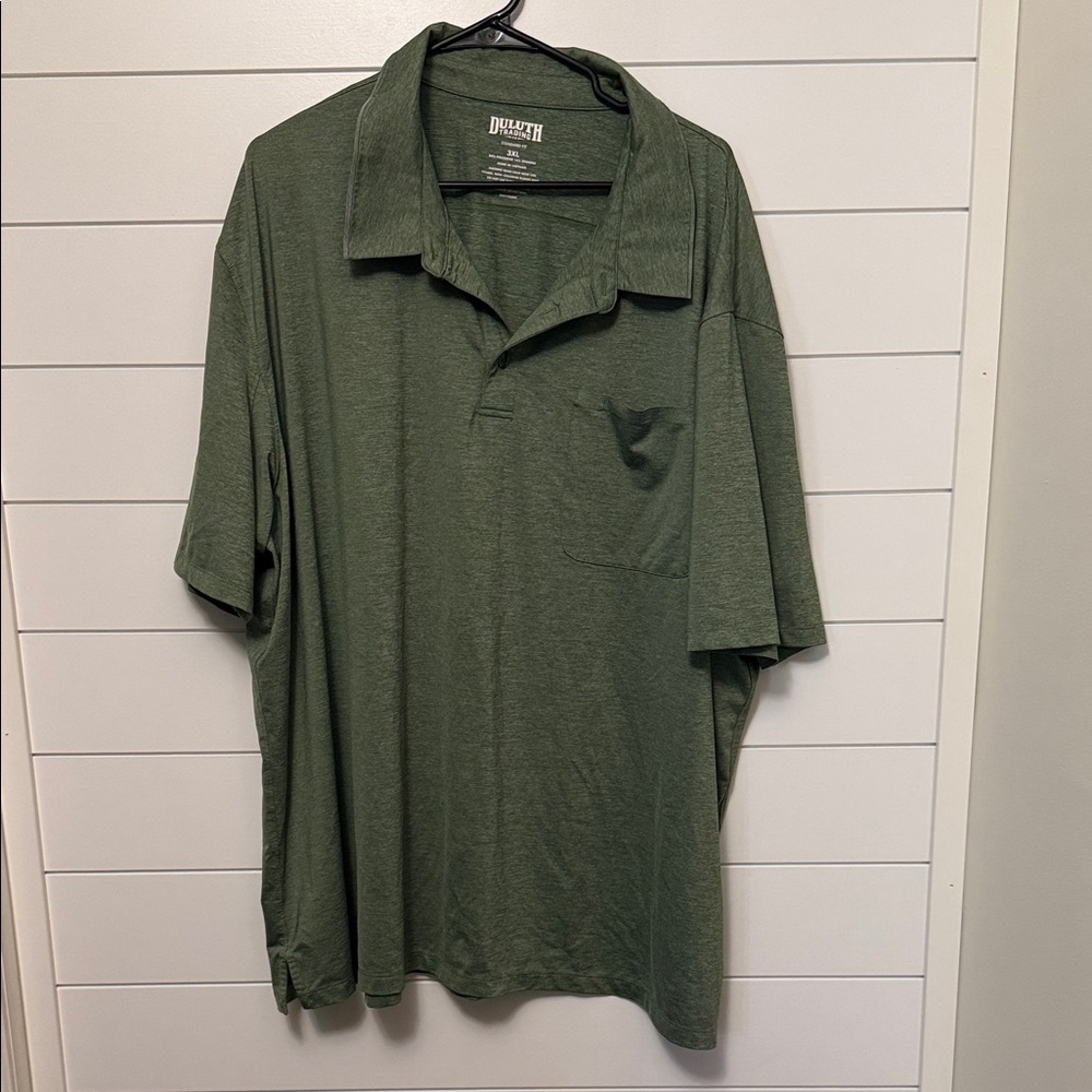 Duluth Trading Co Men's Forest Green Polo Shirt